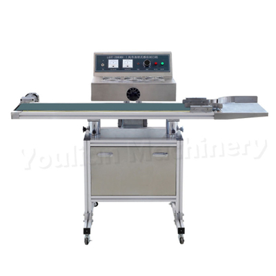 Máquina contínua eletromagnética automática da selagem do tampão de garrafa da folha de alumínio do aferidor da indução do calor LGYF-2000